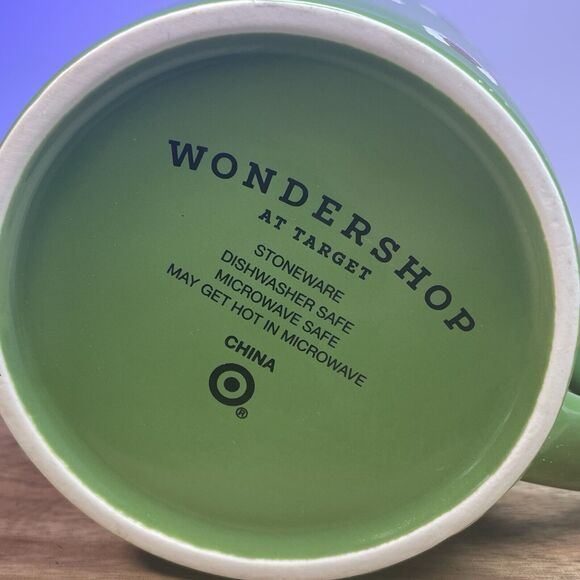 Wondershop Ho Ho Ho Black Santa Mrs. Claus Green Christmas Holiday Mug Whimsical - Picture 3 of 7